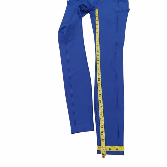 Lululemon Tights Womens 4 Blue Mid Rise Full Length Fast Free Athleisure Running - Picture 11 of 13
